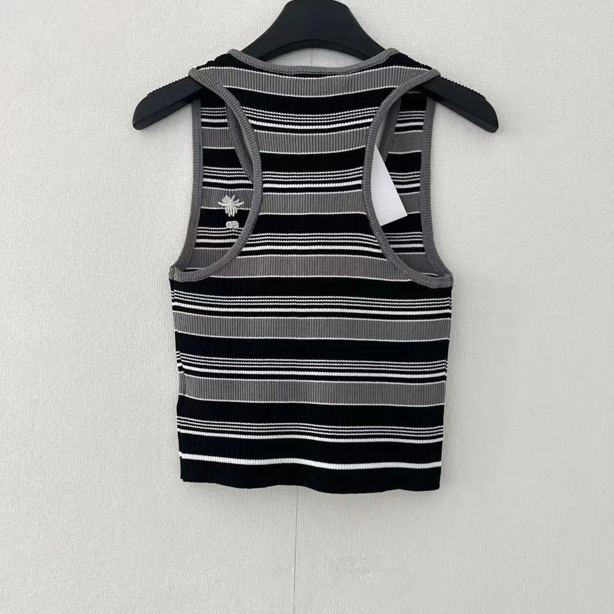 Striped Button Front Tank Top