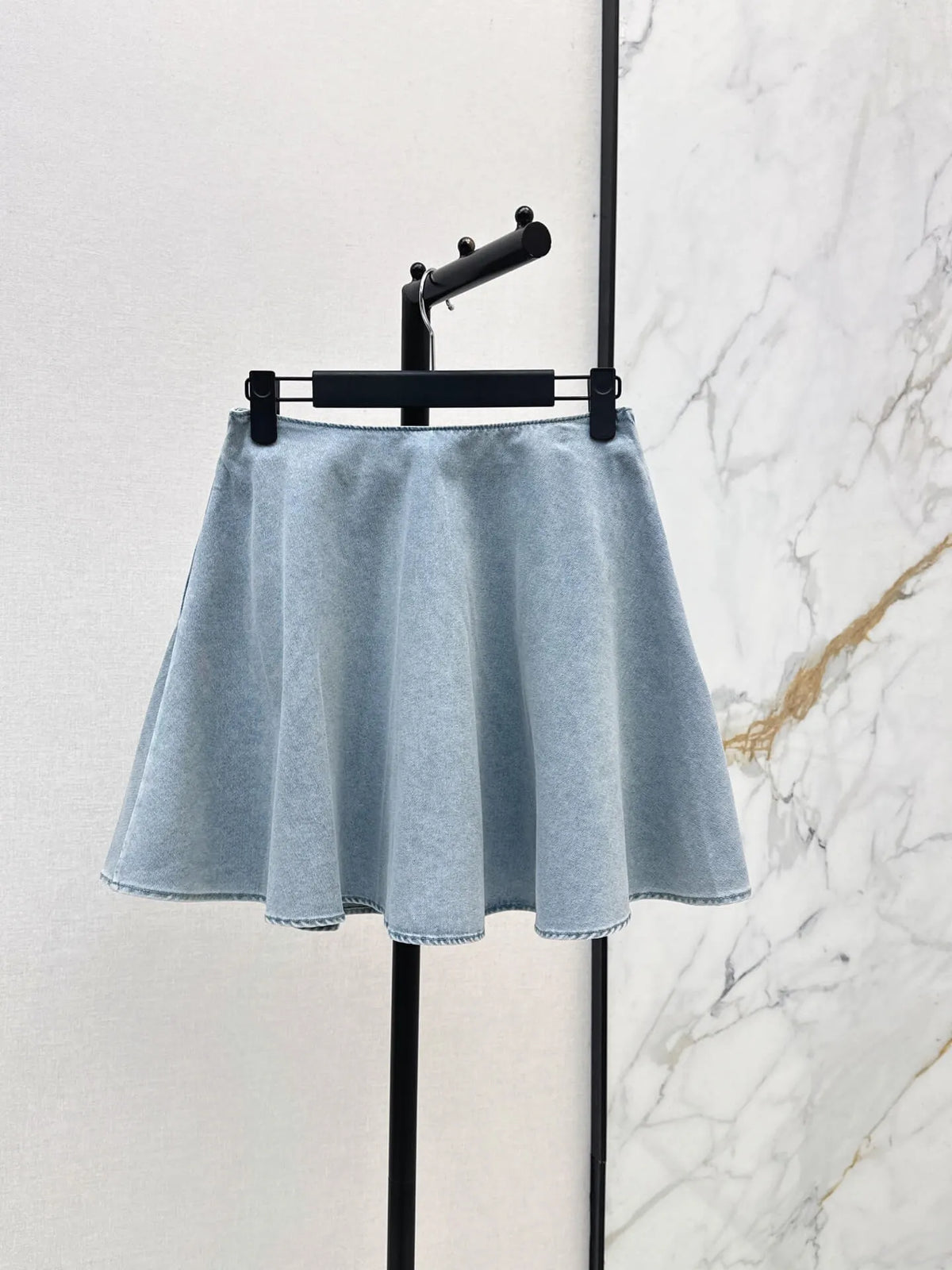 Commute Elegant Denim Jacket Skirt Set