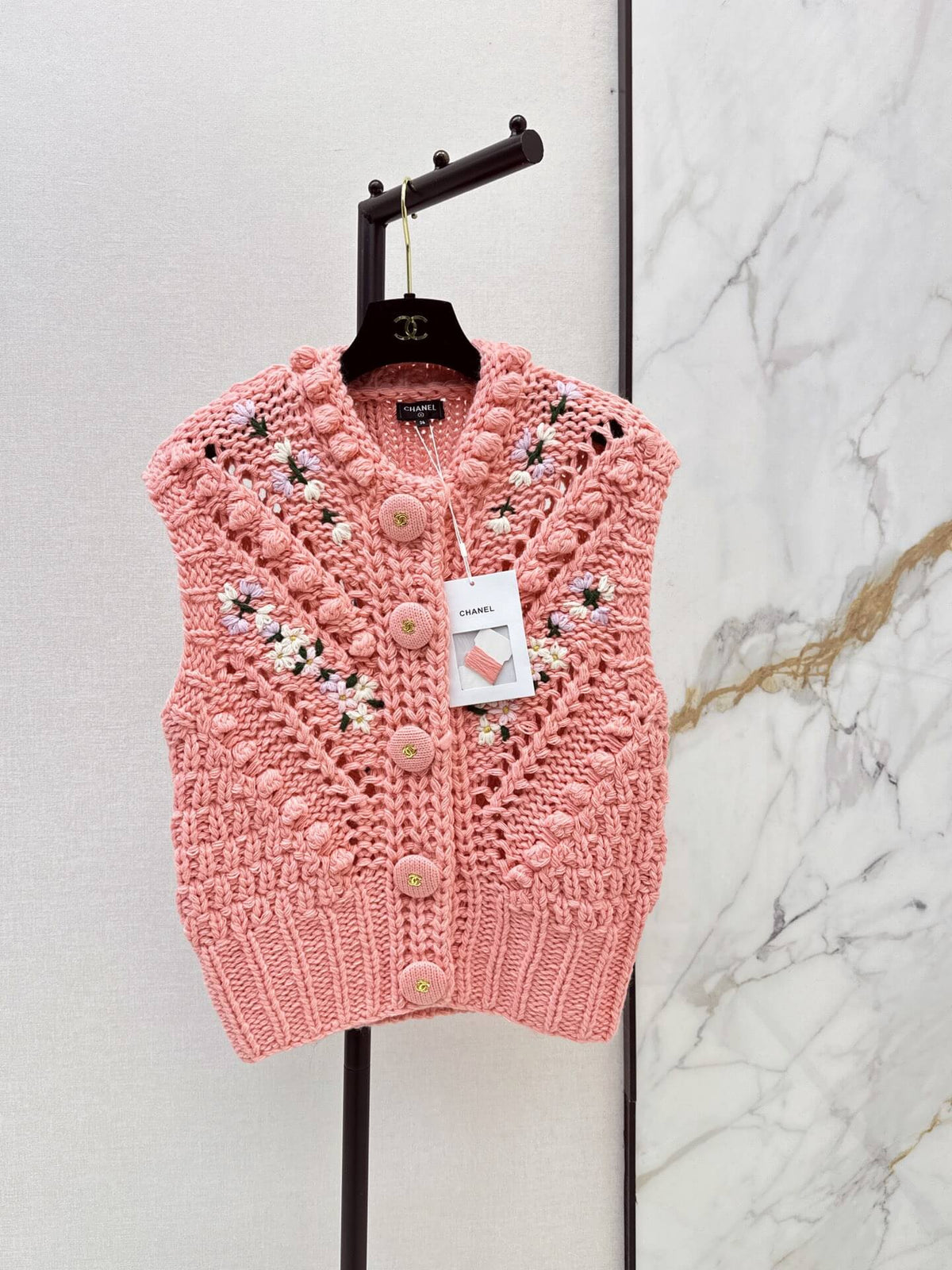 Chunky Knit Vest Cardigan