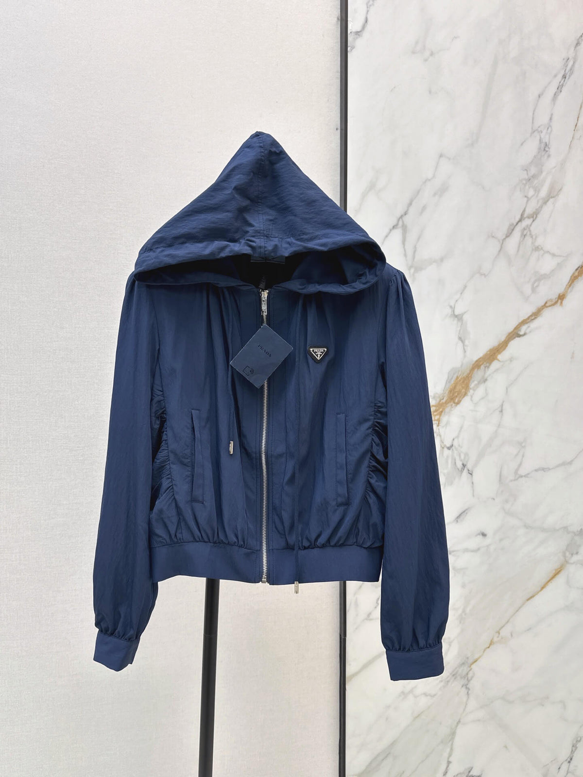 Triangle Hooded Cropped Jacket