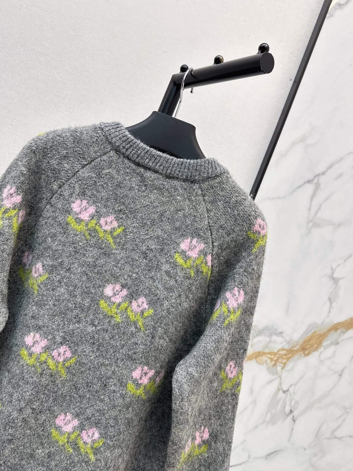 Vintage Flower Raglan Sleeve Cardigan