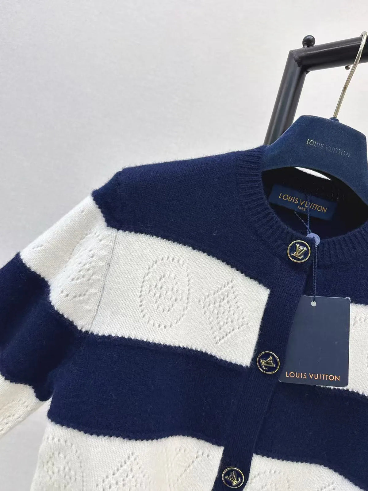 Classic Striped Wool Cardigan