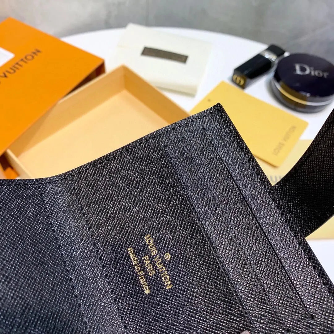 Color-Blocked Snap Short Card Holder Wallet