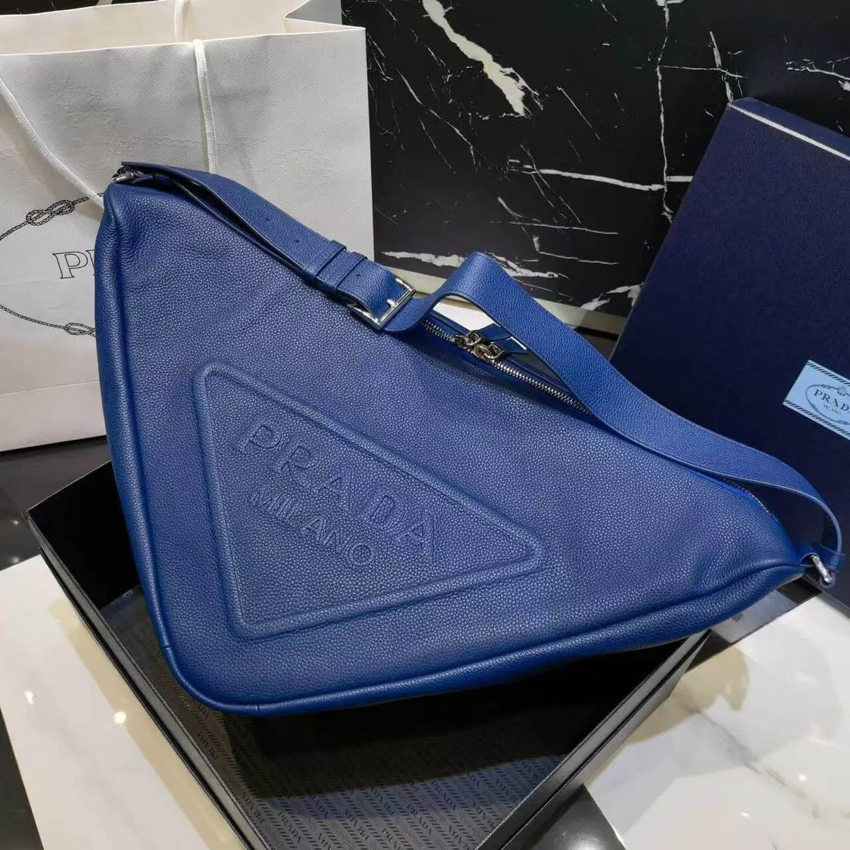 Chic Oversized Triangle Crossbody Bag