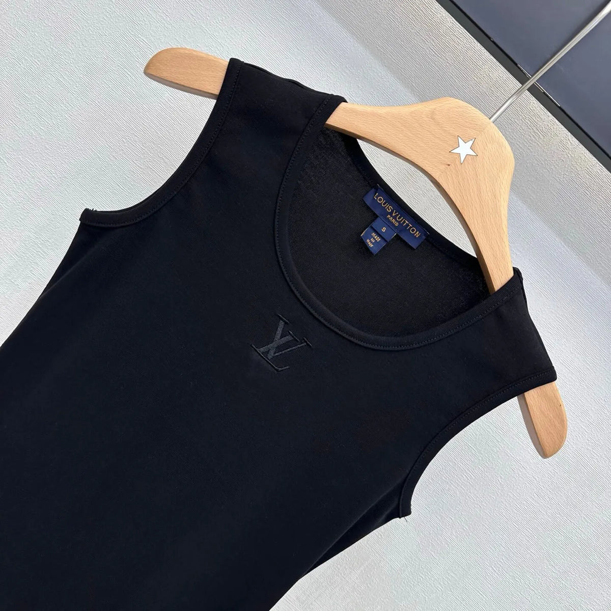 Ruffle Hem Sleeveless Tank Top