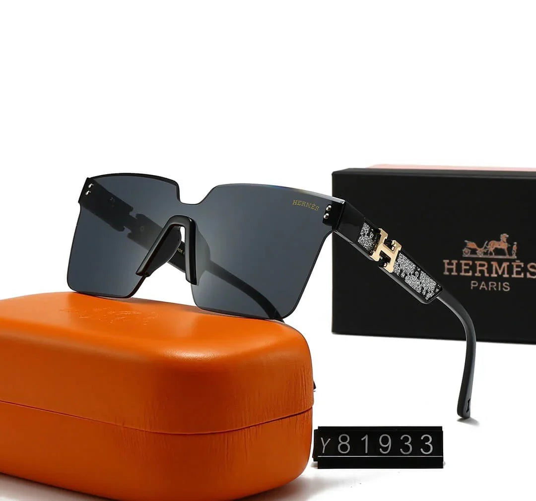 Fashion Casual Style Frameless Glitter Temple Sunglasses