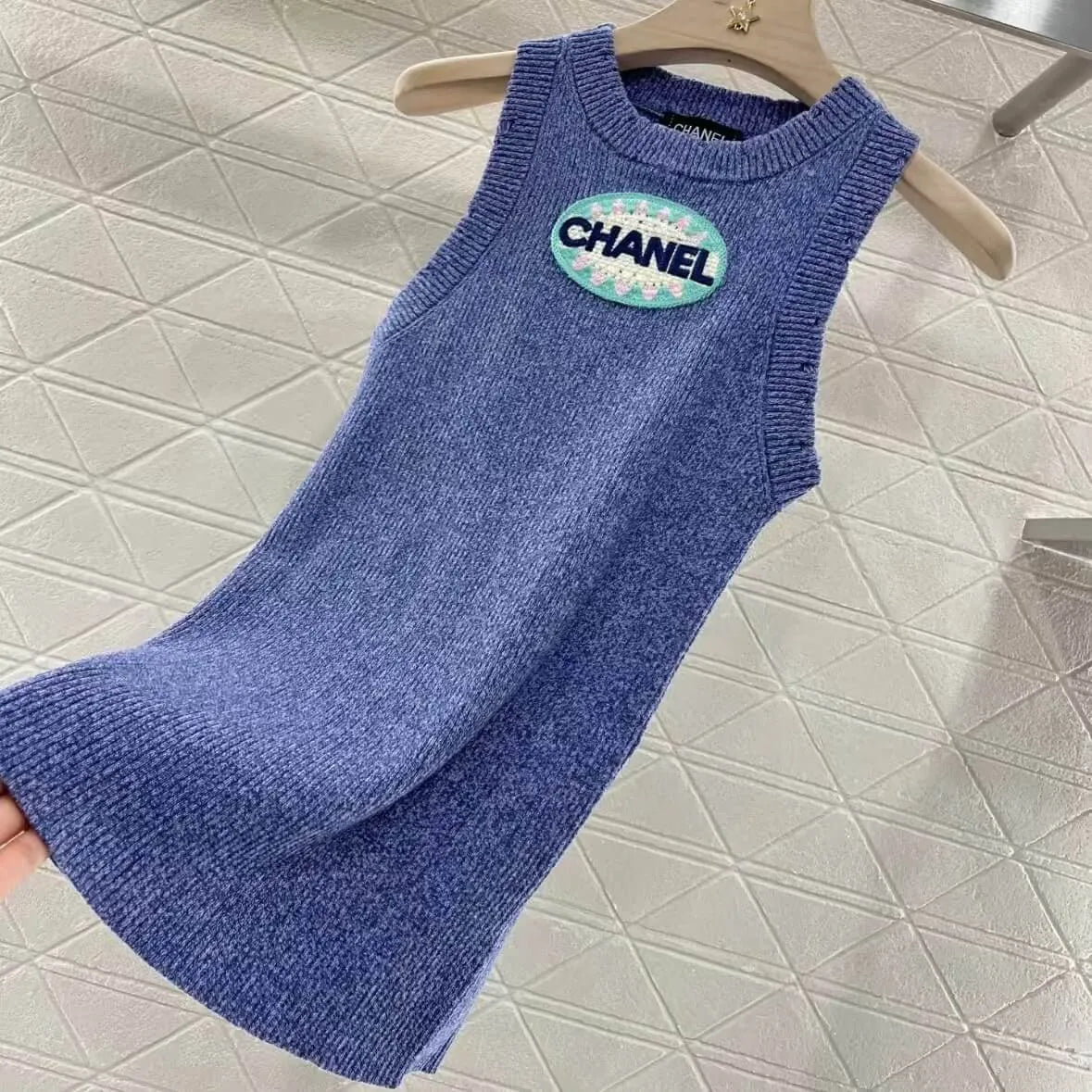 Candy Color Knitted Small Hole Cuff Dress