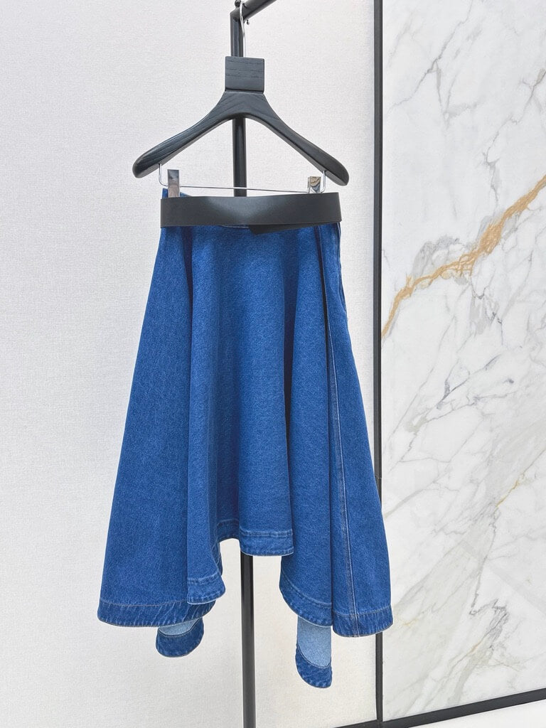 Dark Blue Irregular Denim Set