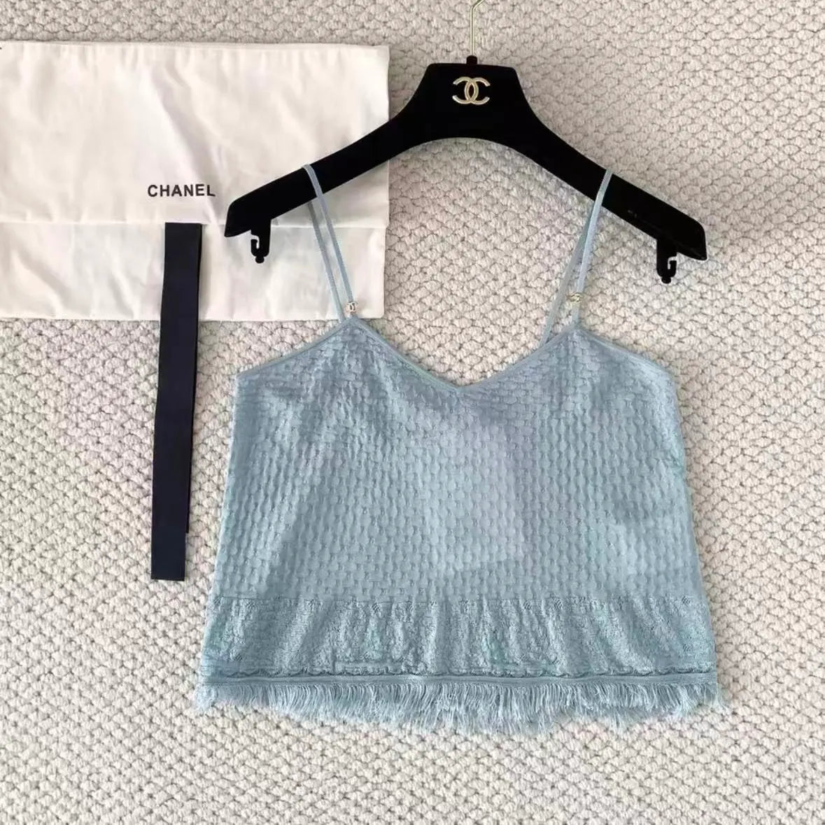Blue Fringe Camisole
