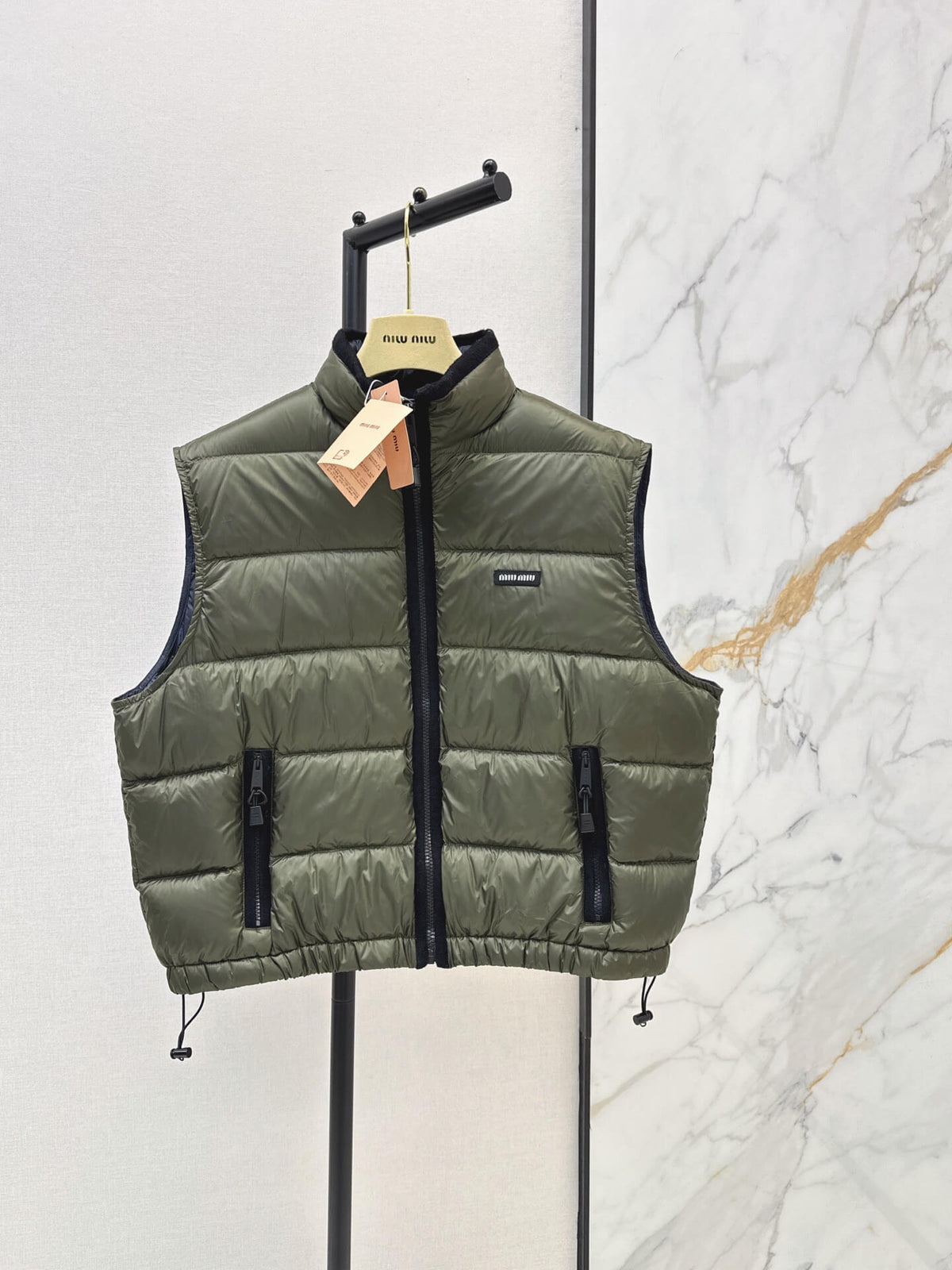 Stand Collar Quilted Vest