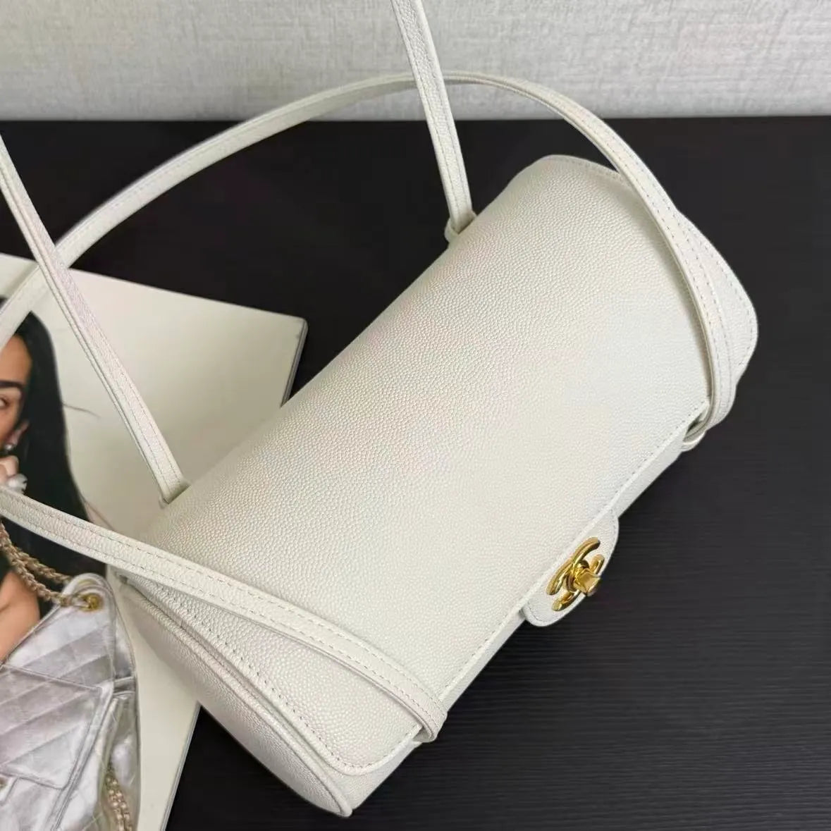 Gold Buckle Cylinder Bag