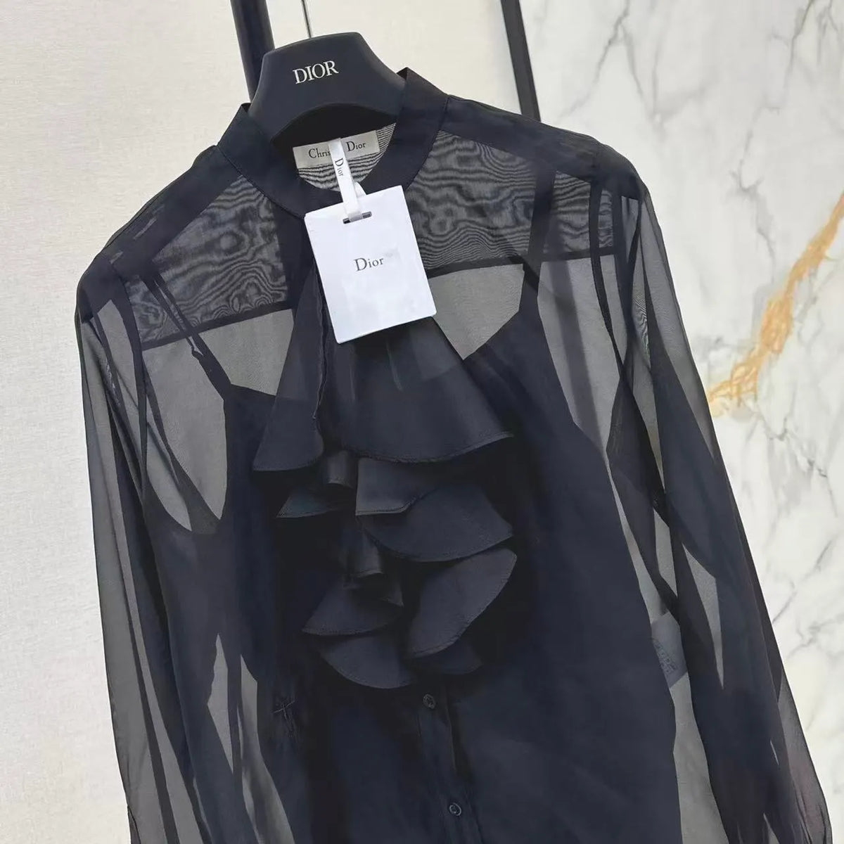 Ruffled Collar Two-Piece Shirt