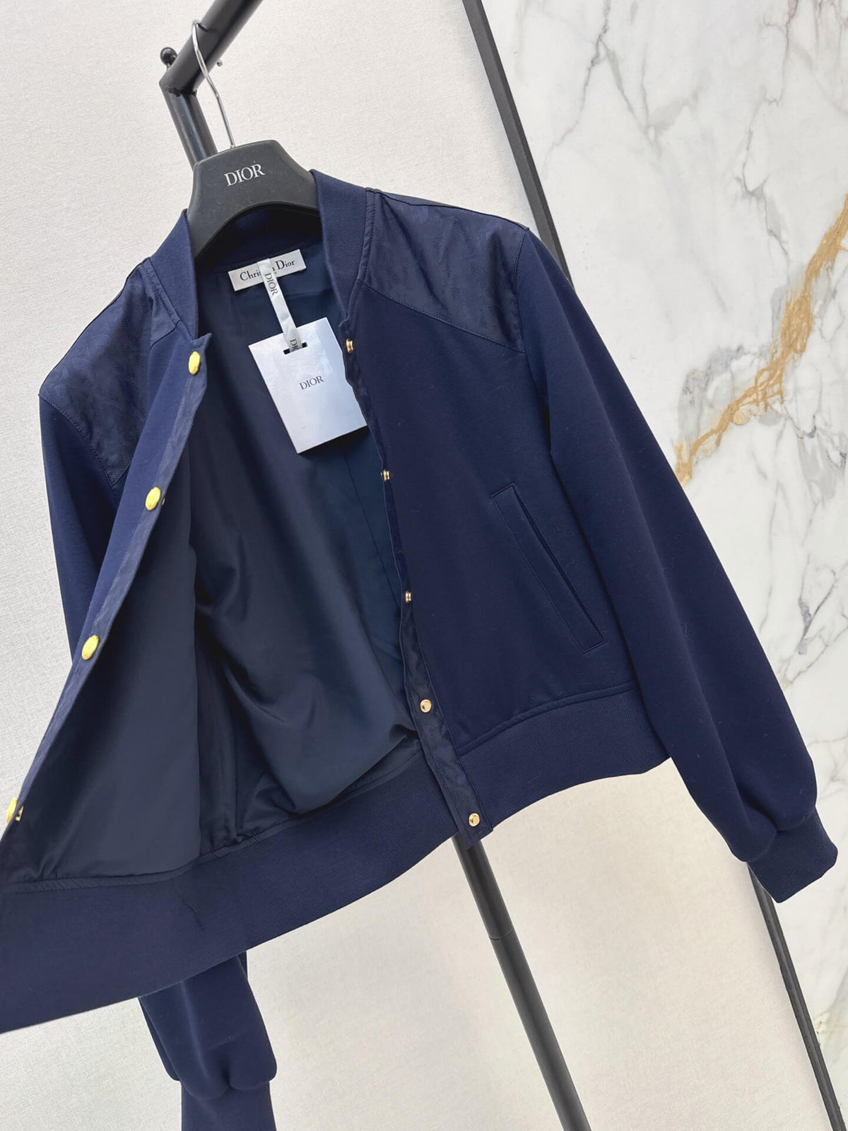 Vintage Print Shoulder Patch Bomber Jacket