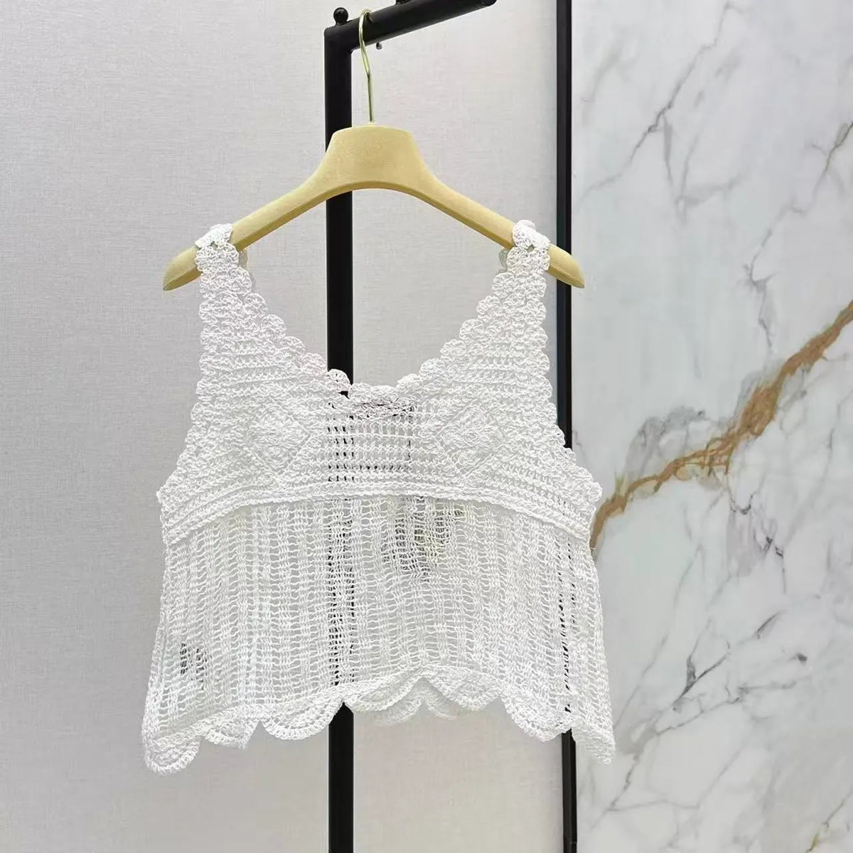 Boho Crochet Crop Vest