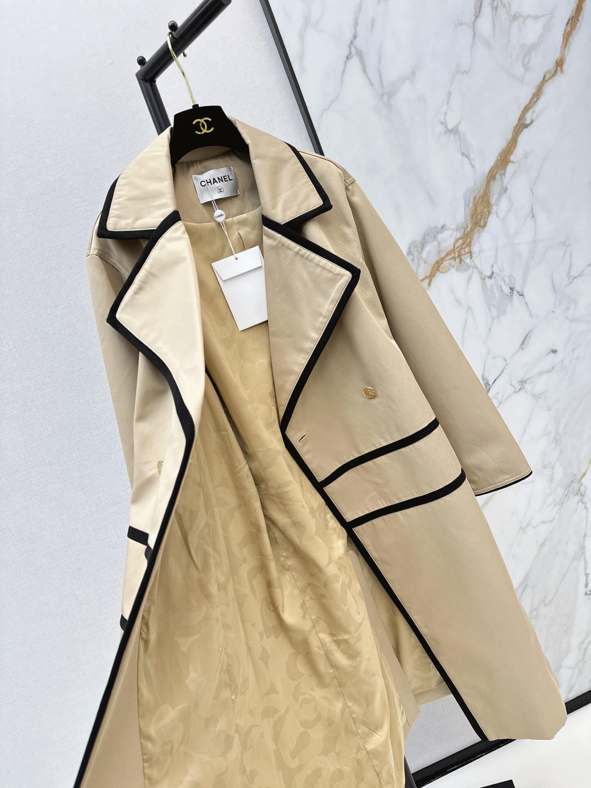 Double Breasted Belted Long Coat