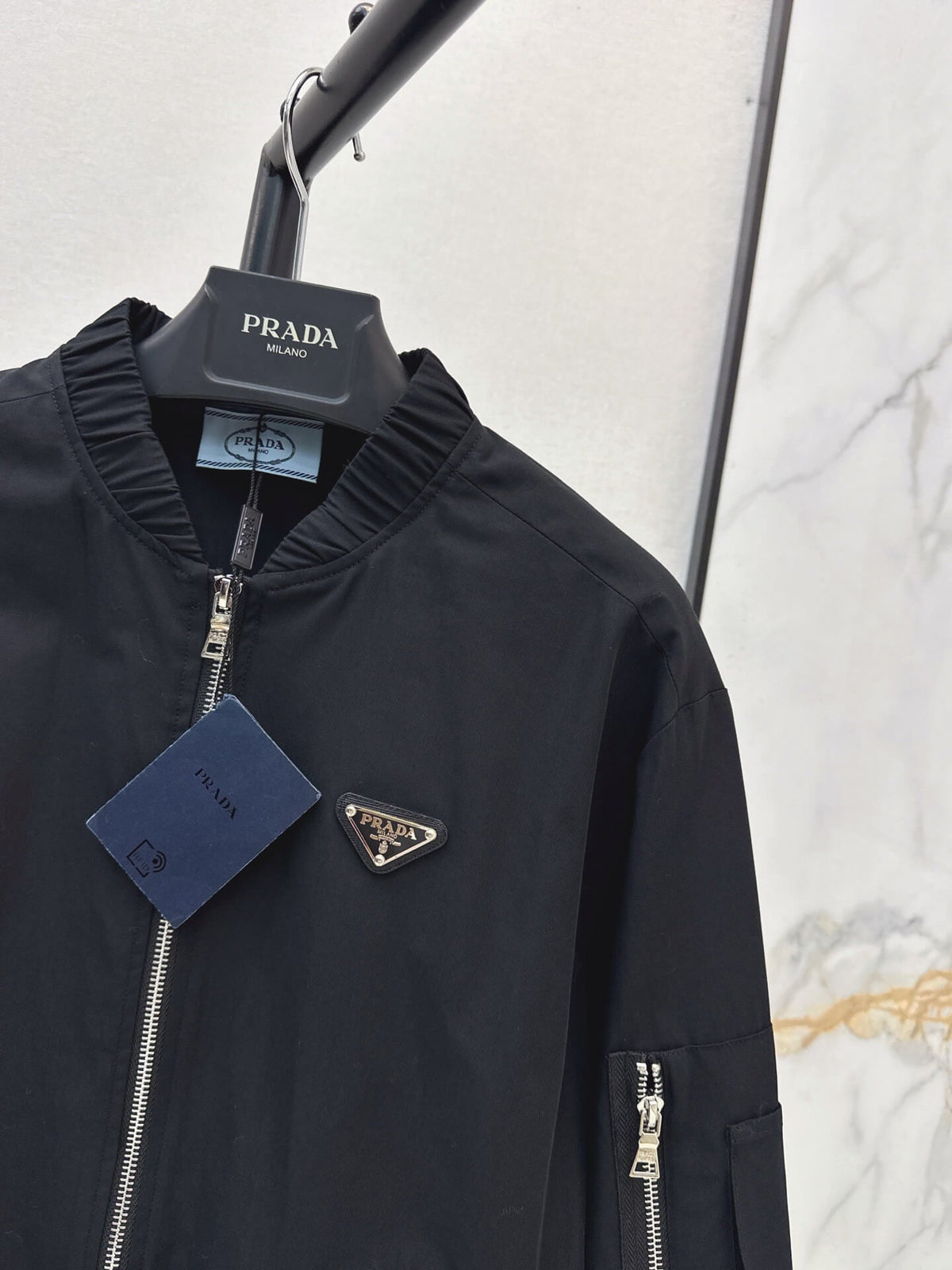Rib Collar Cargo Pocket Casual Jacket