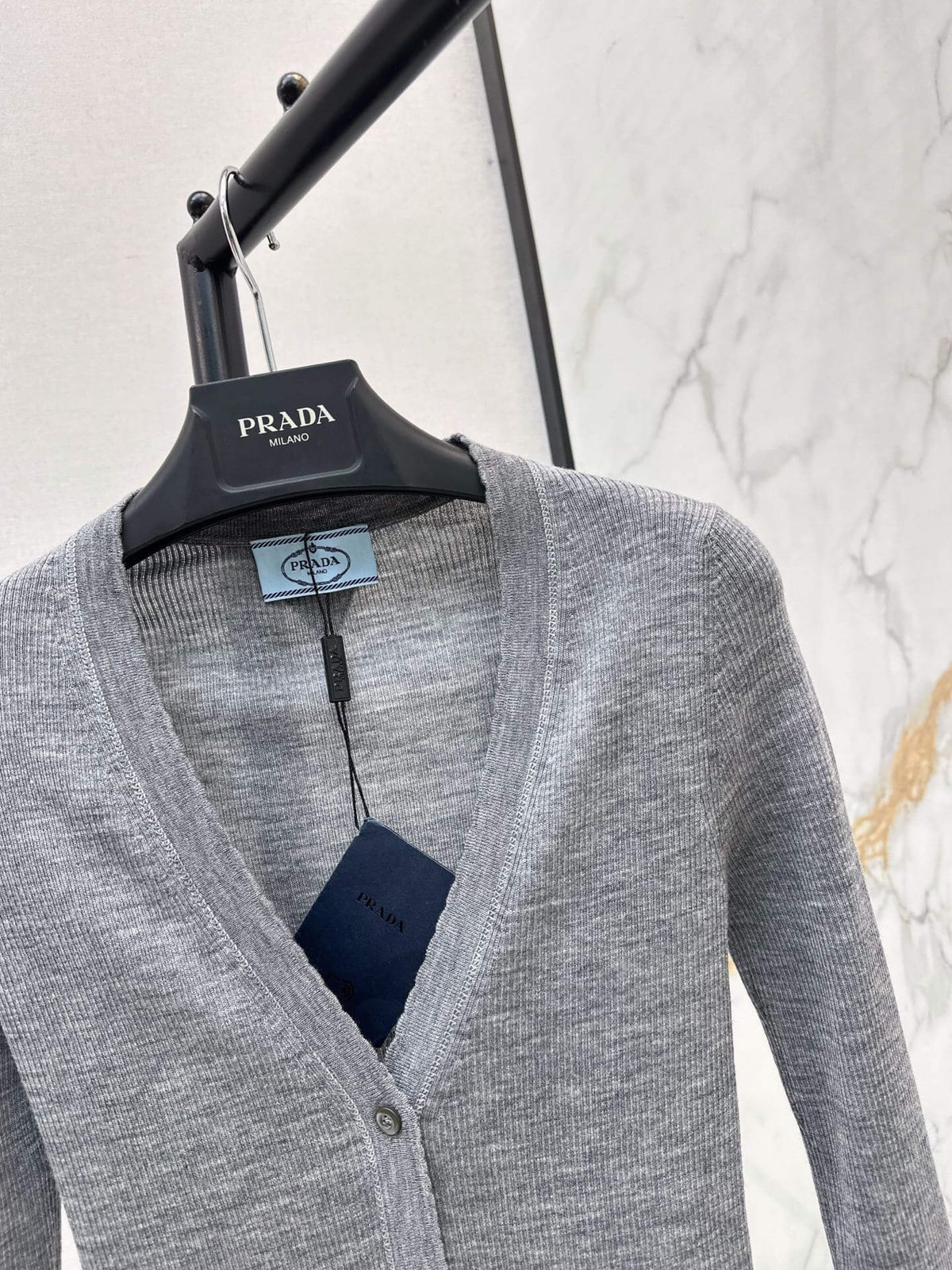 V Neck Button Knit Cardigan