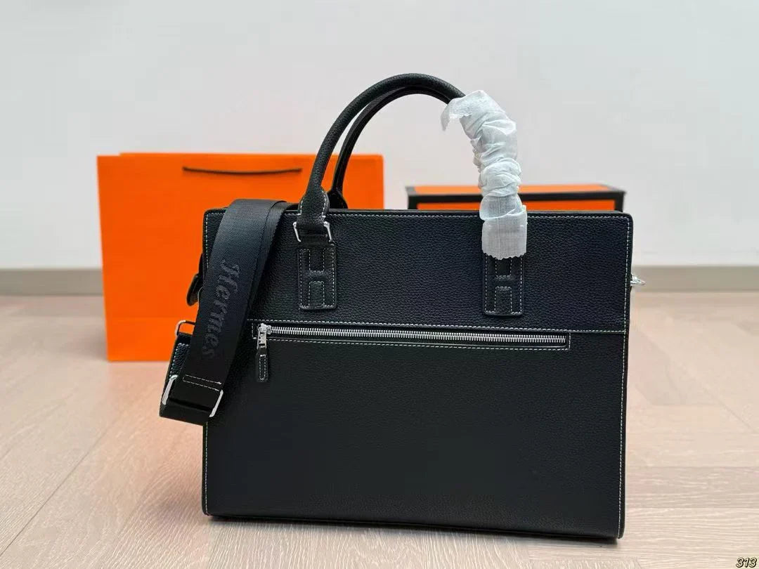 Traditional Solid Color Office Bag