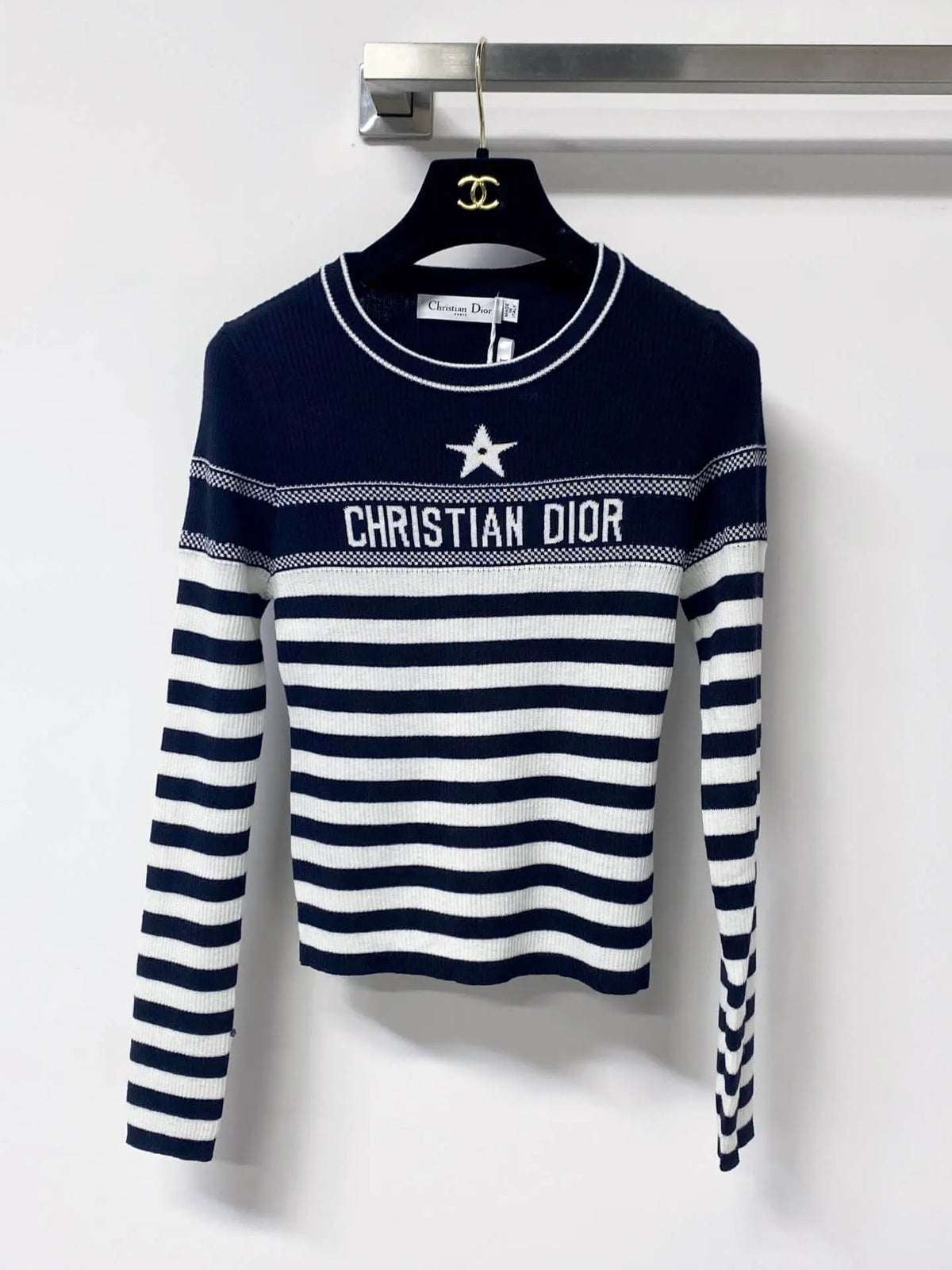 Nautical Striped Slim Knit Top