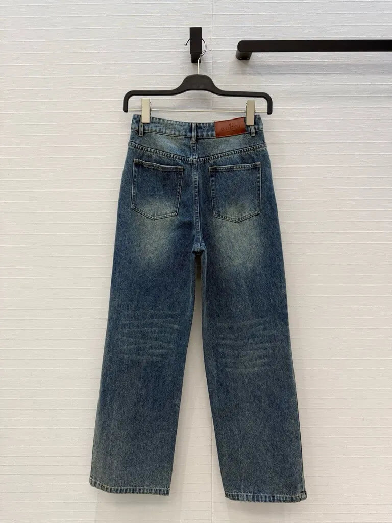 Metal Chain Pocket Jeans