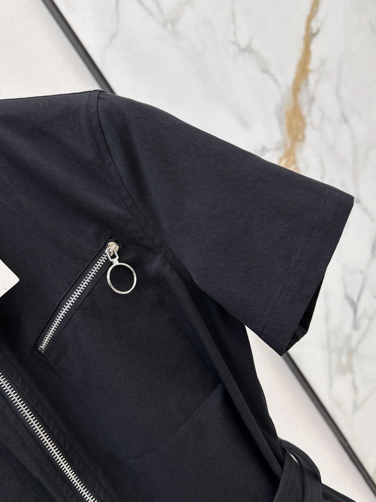 Belted Zipper Casual Jumpsuit