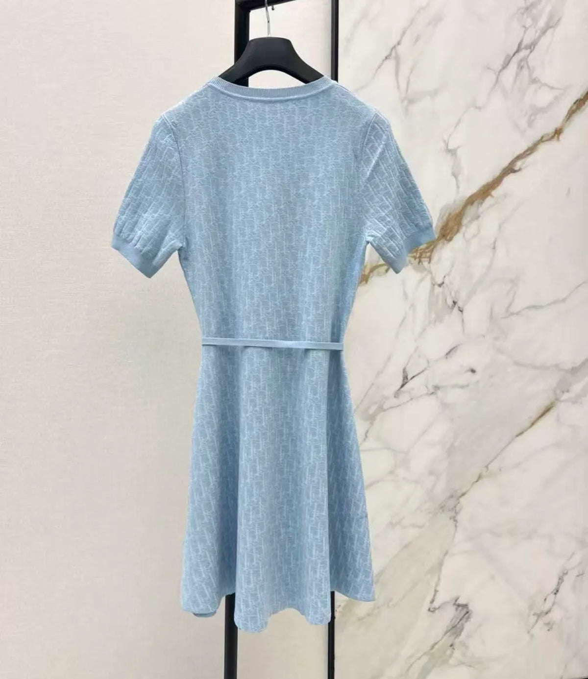 Classic Knit Waist-Cinching Dress