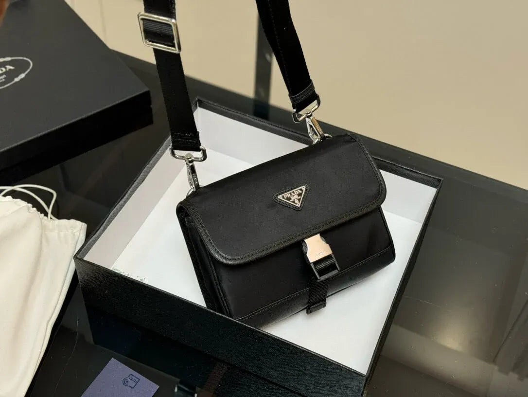 Classic Triangle Logo Buckle Bag