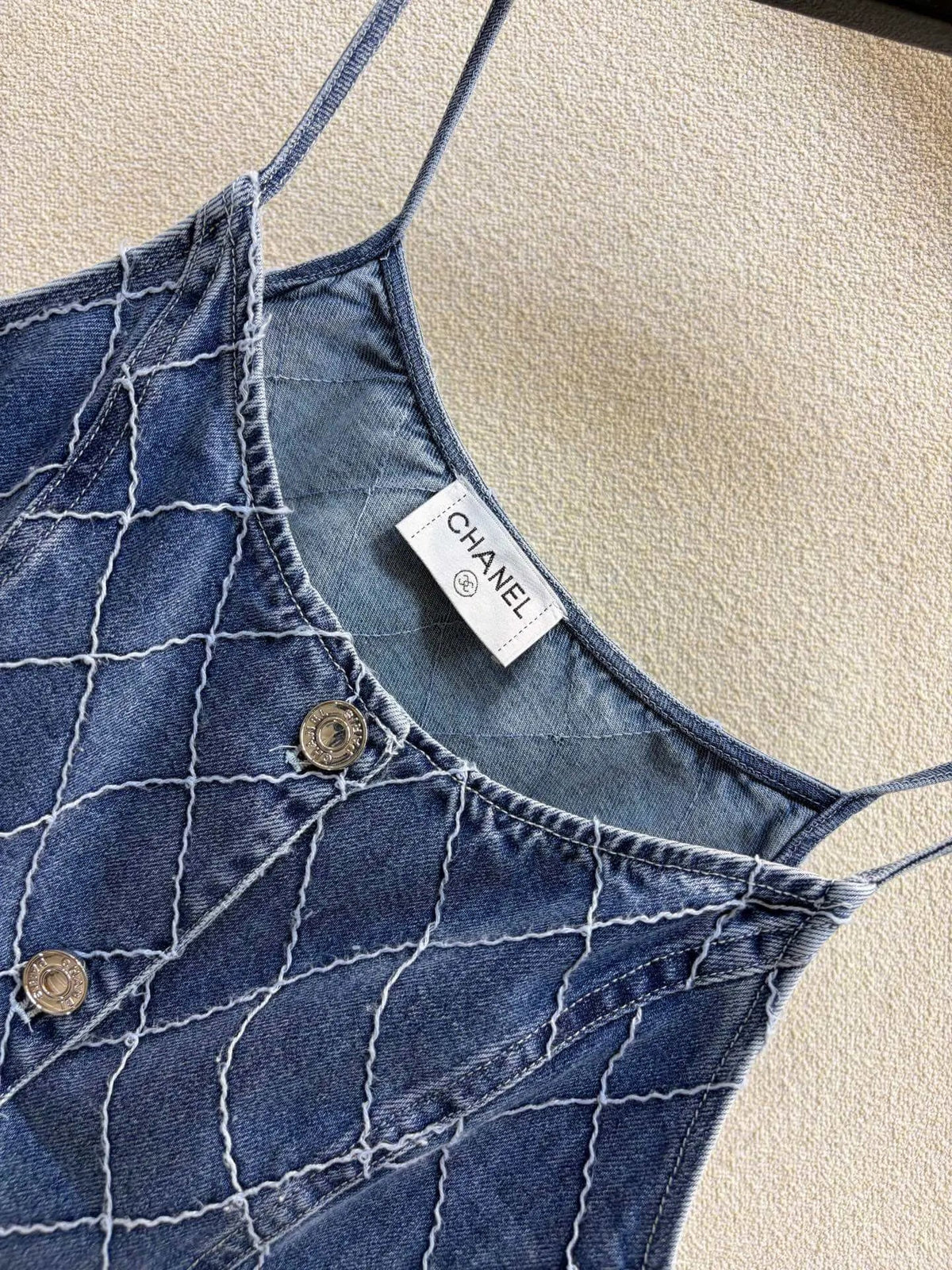Diamond Stitch Crop Cami Top