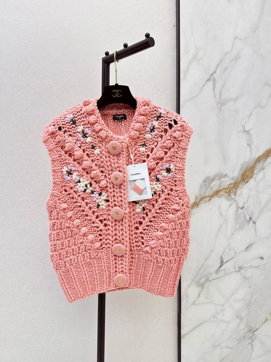 Chunky Knit Vest Cardigan