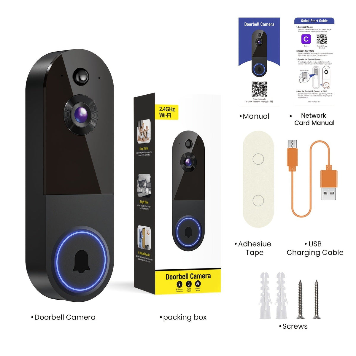 1080p Wireless Video Doorbell | Live View & Two-Way Talk