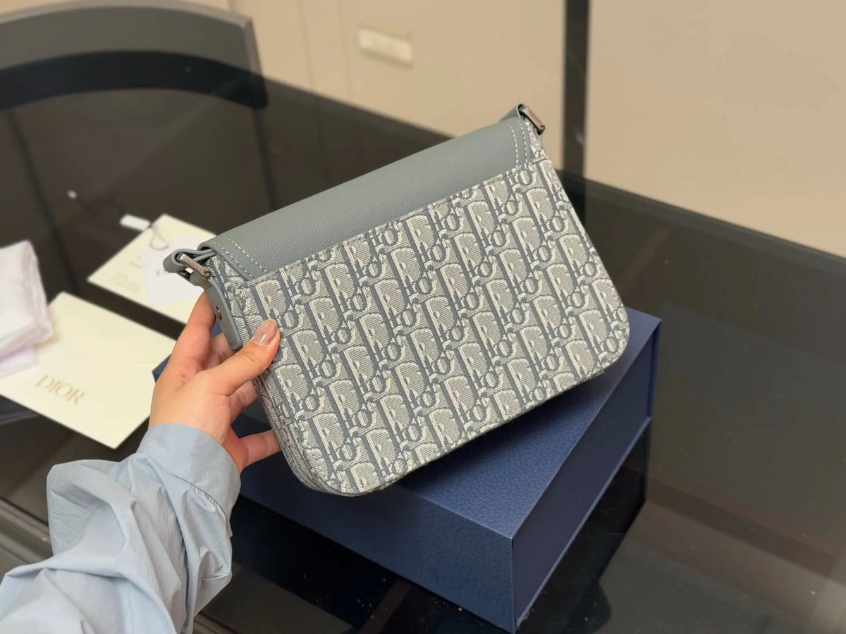 Light-Colored Monogram Messenger Bag