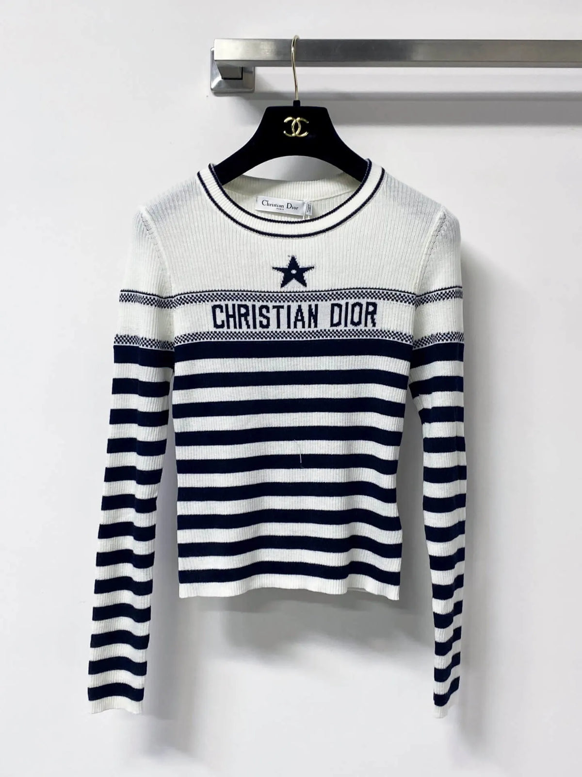 Nautical Striped Slim Knit Top