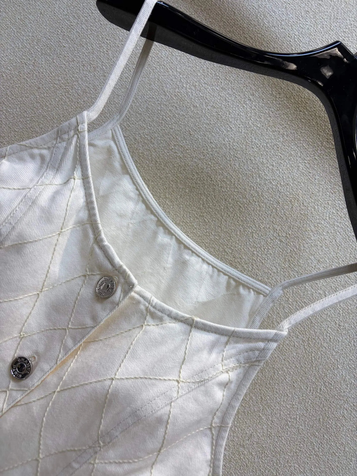 Diamond Stitch Crop Cami Top