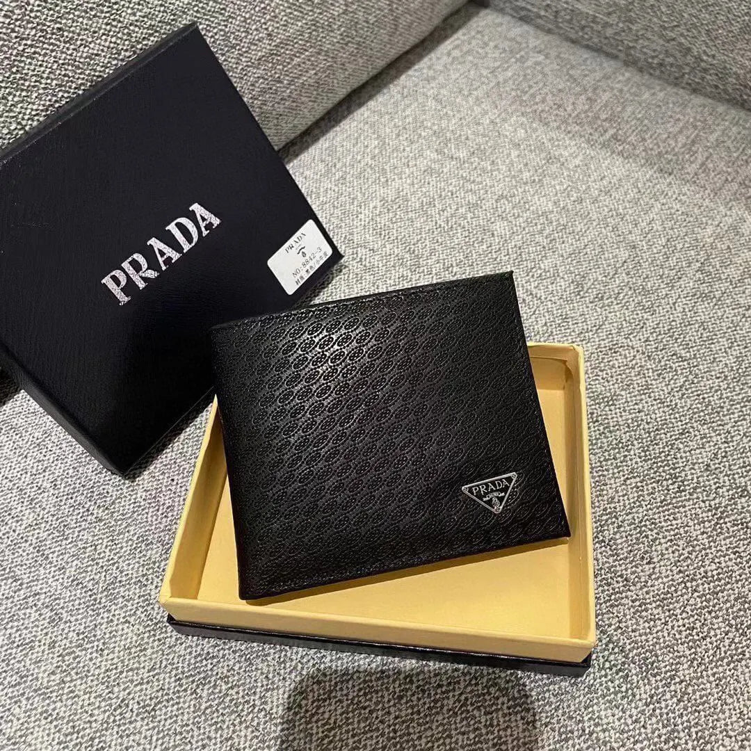 Black Textured Accented  Wallet
