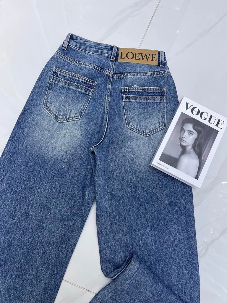 Pocket Embroidery Jeans