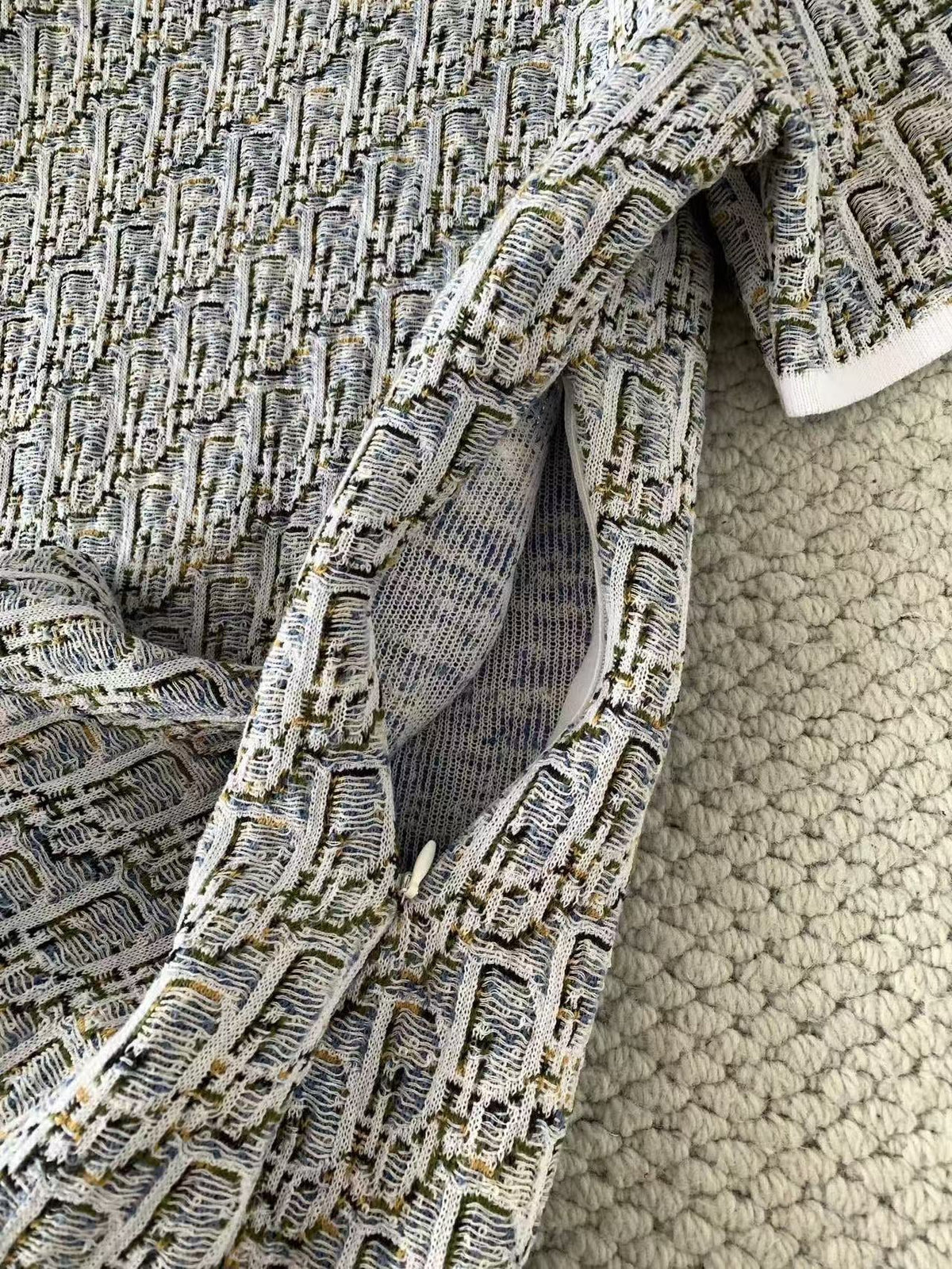 Full-Print Jacquard Knit Dress
