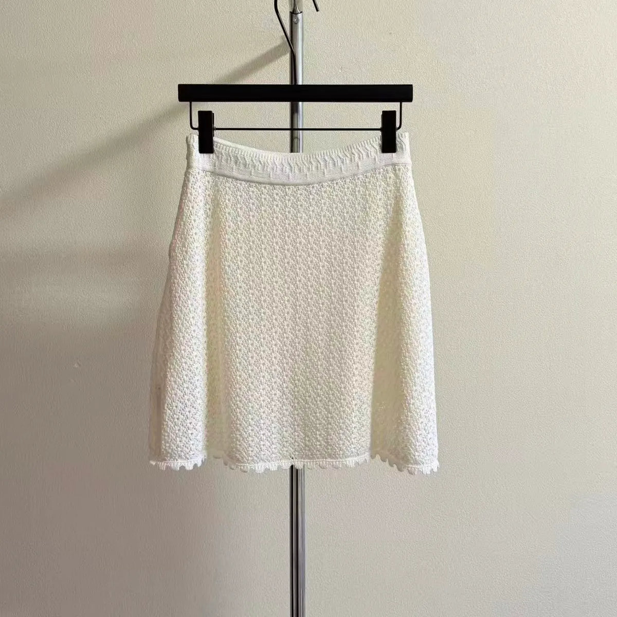 Blend Openwork Knit Skirt