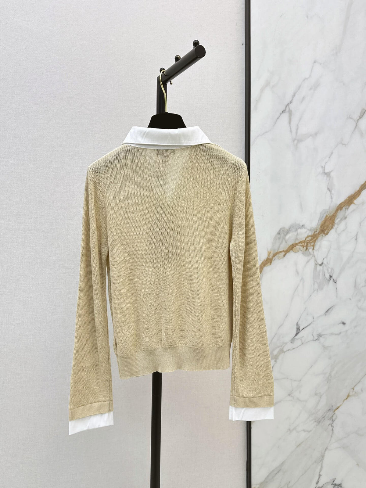 Two-Piece Collar Knit Top
