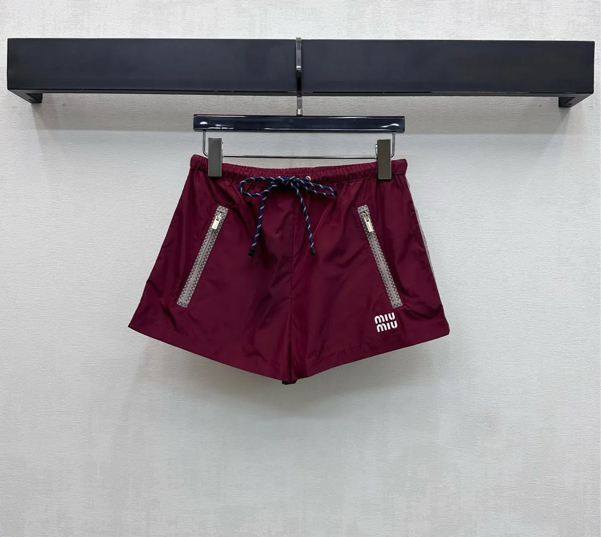 Burgundy Nylon Casual Sports Matching Set