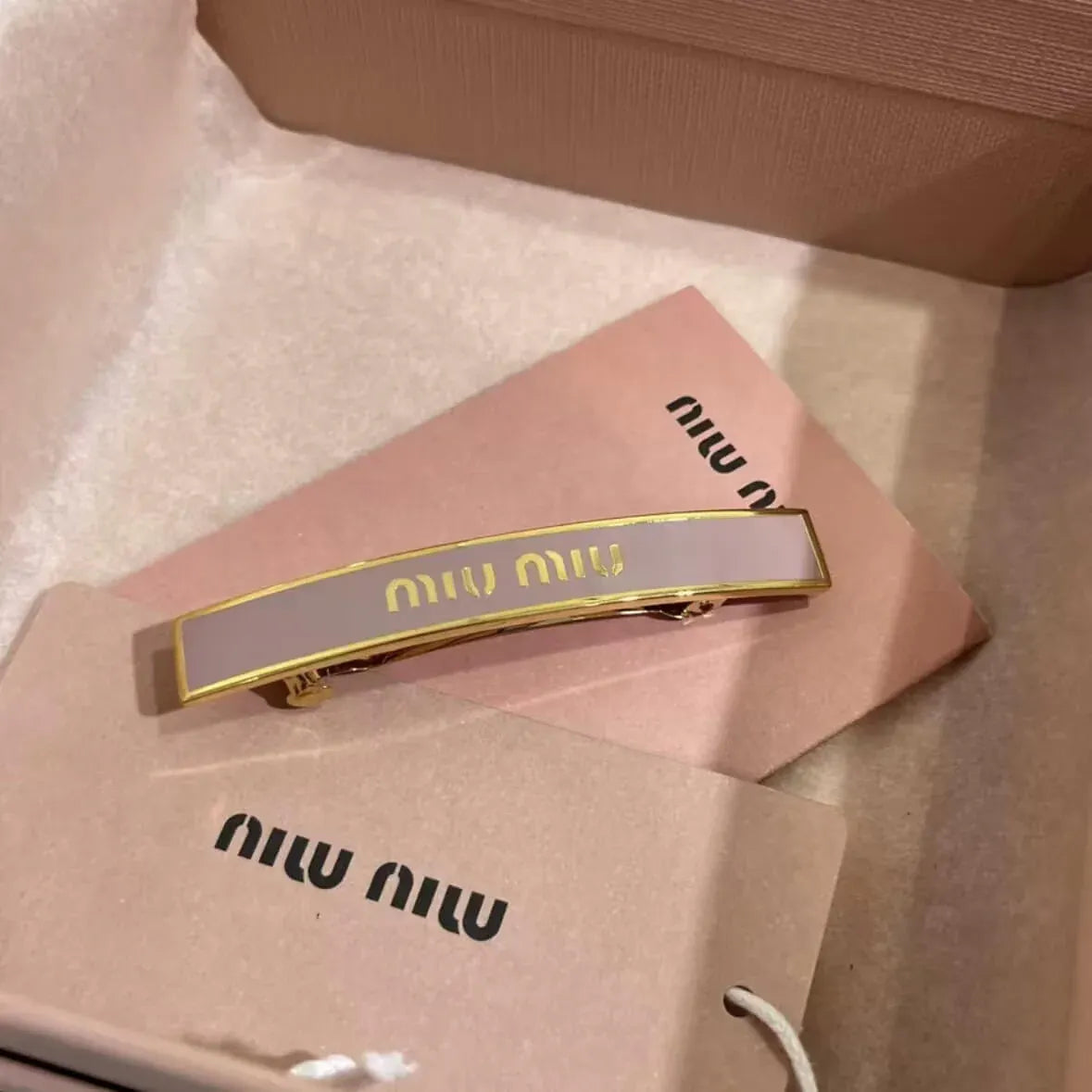 Enamel Gold Letter Spring Clip