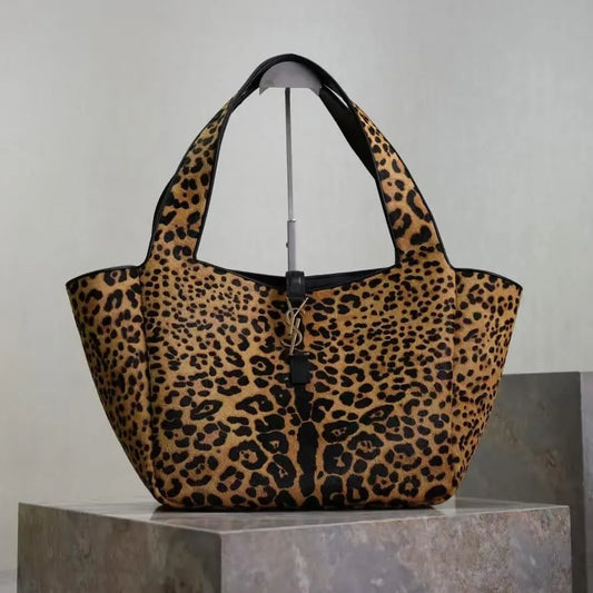 Modern Vintage Leopard Print Hobo Bag
