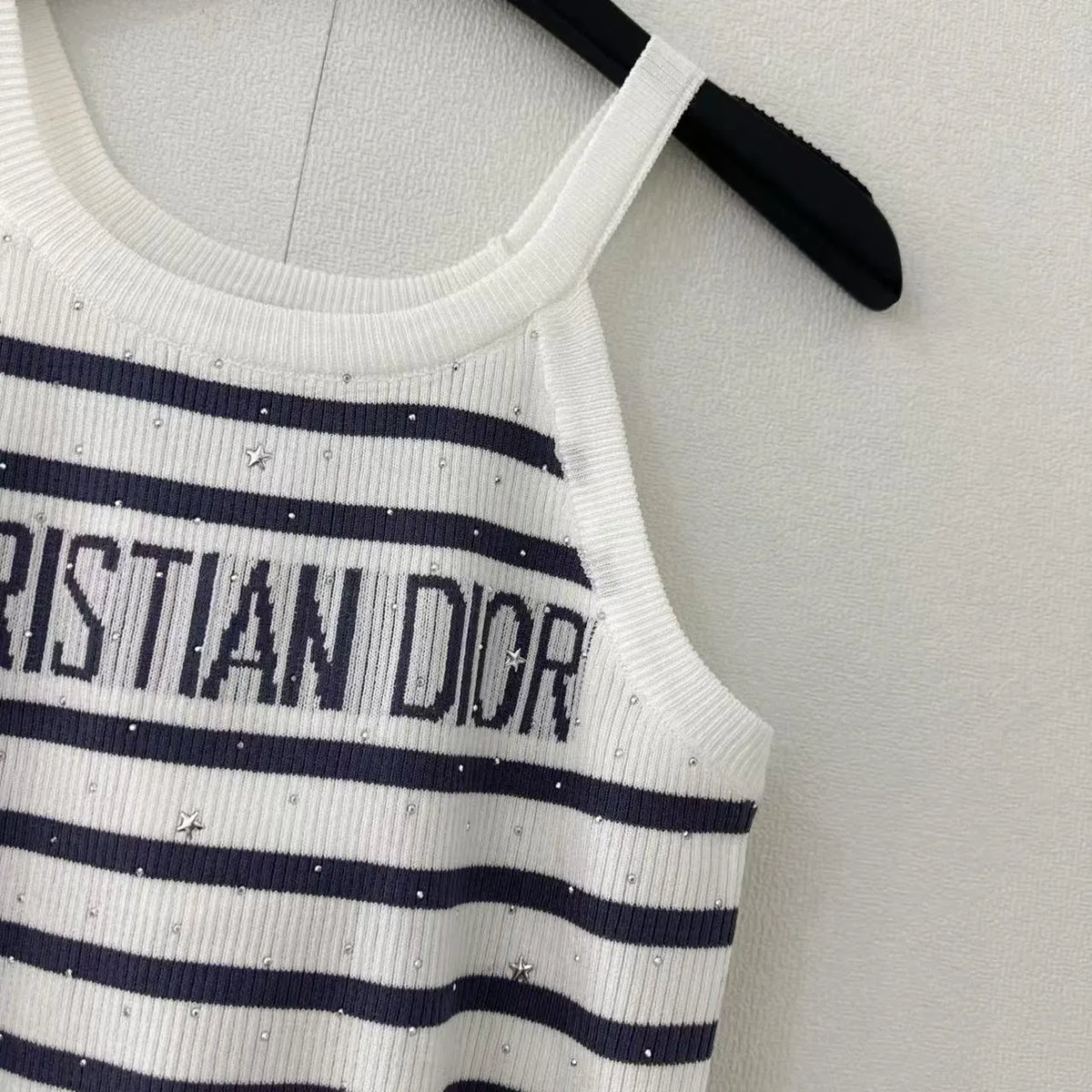 Rhinestone Stripe Detail Vest