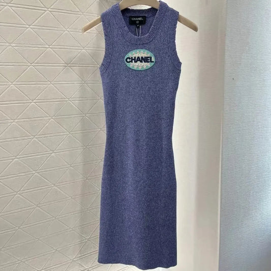 Candy Color Knitted Small Hole Cuff Dress