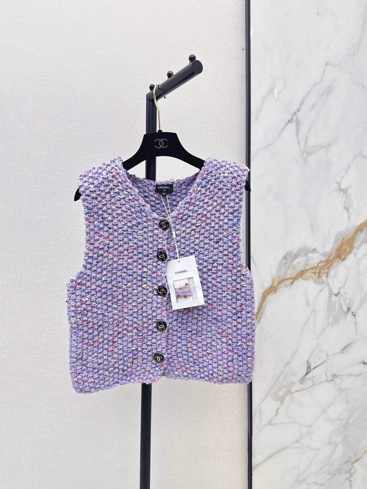 Chunky V-Neck Knit Vest