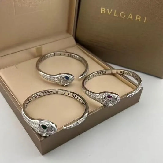 Serpent Collection Colored Diamond-Eye Bracelet