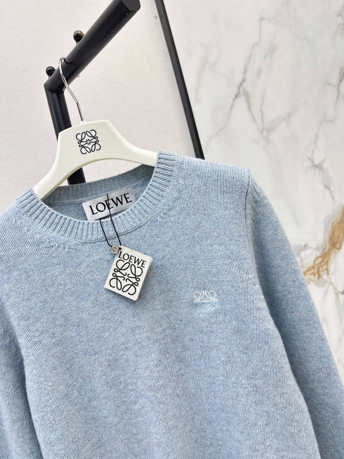 Crew Neck Embroidered Sweater