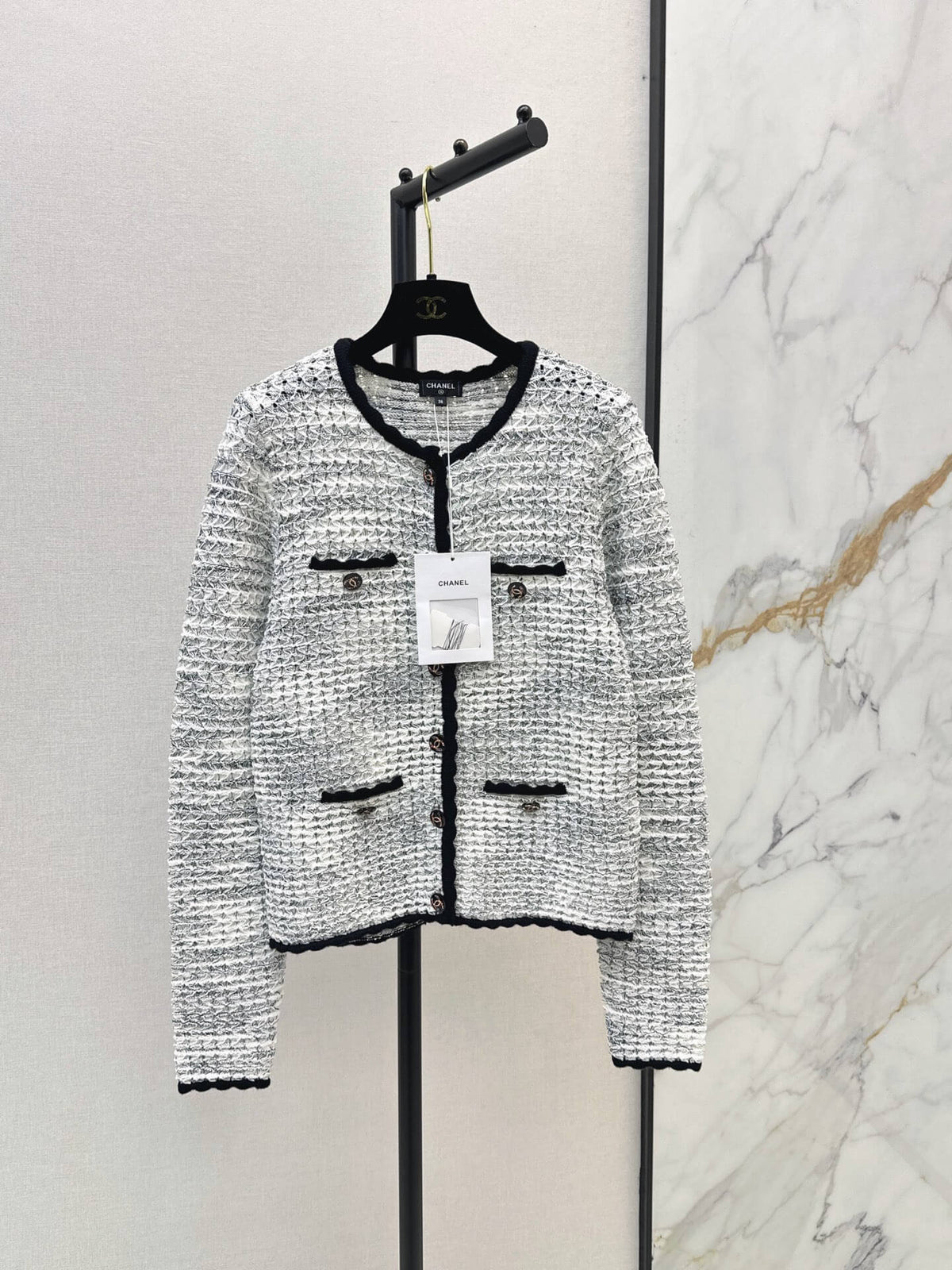 Contrast Trim Knit Cardigan