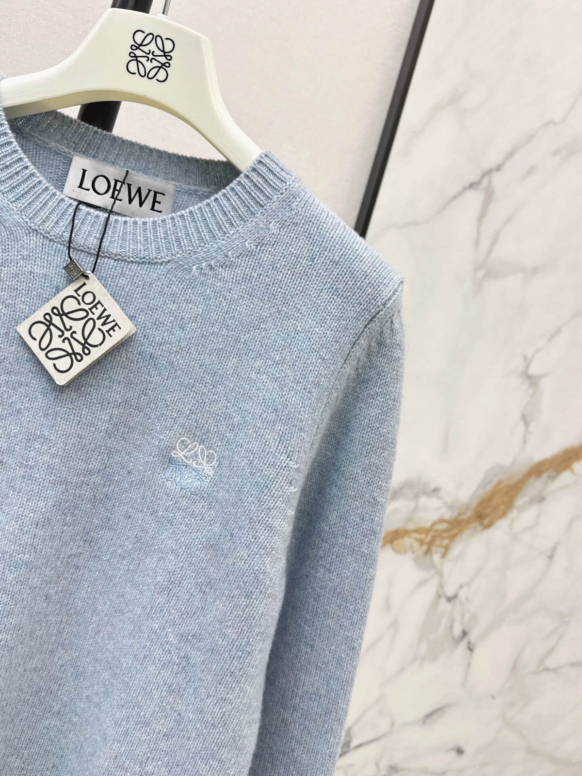 Crew Neck Embroidered Sweater