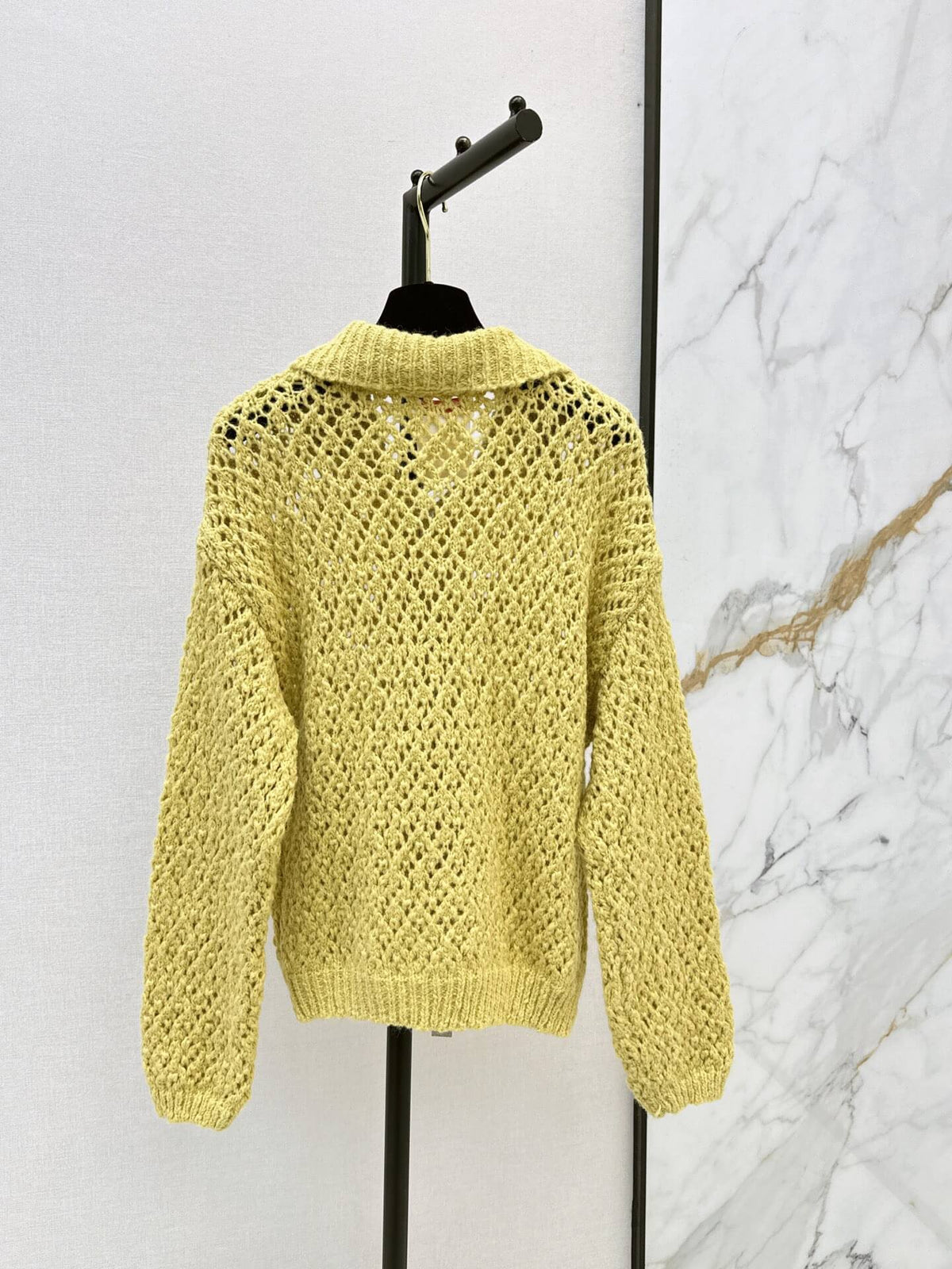 Chunky Mesh Knit Cardigan