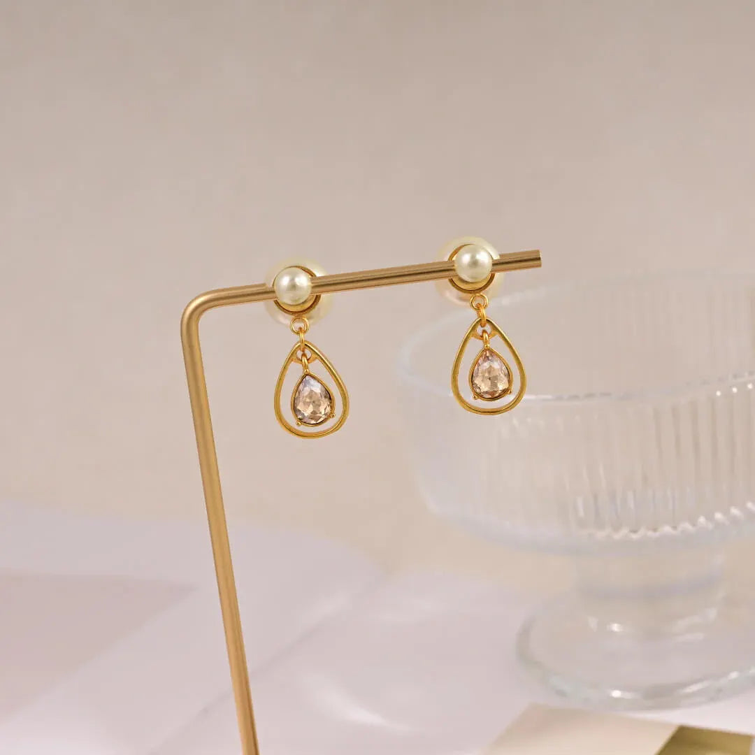 Modern Metal Drop Earrings
